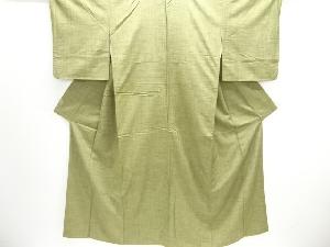 格子織り出し手織り紬着物